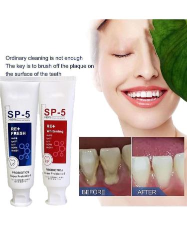 SP-5 Toothpaste WE2C Teeth SP-5 Whitening Toothpaste SP-5 Whitening Toothpaste Fresh Breath Toothpaste Promotes Healthy Teeth and Gums (Red+Red) - Buy Online on GoSupps.com