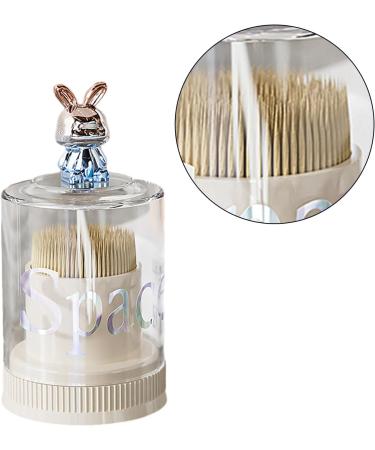 Luofeng Cute Rabbits Cotton Pad Holder & Lipstick Organizer - Stylish Cosmetic Storage Box for Jewelry & Makeup - Buy Online on GoSupps.com