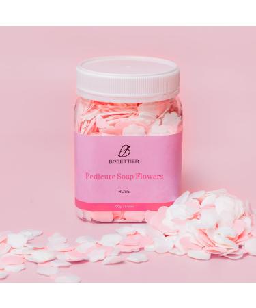 Foot Soak Flower Soap Sheets Pedicure Foot Soaks for Softens Calluses Moisturizing Relaxing Feet Pedi Party Birthdays Sleepovers Use (Rose) Pink