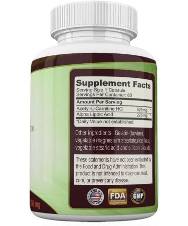 Alpha Lipoic Acid with Acetyl L Carnitine - ALA ALC Anti Aging Health & Wellness Formula to Support Nerve Health Tingling Feet Hands Limbs 60 Vitamin Complex Capsules - Buy Online on GoSupps.com