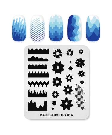 KADS Nail Art Stamping Plates Set Image Template Stencils Pattern with Stamping Plates Holder Case Organizer (GE016)