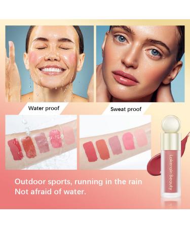 Dewy Finish 2PCS Soft Cream Liquid Blush Makeup Set - Long Lasting, Weightless, and Smudge Proof Cheek Tint Stick by Dulele (0102) - Buy Online on GoSupps.com