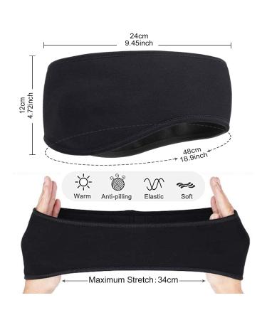 RoysMart Sports Headband - Winter Ear Warmer & Thermal Stretchy Headband for Jogging Running Hiking & Cycling - Unisex Black & Gray - Buy Online on GoSupps.com