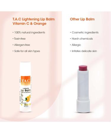 Vitamin C & Orange Lip Balm for Lightening Pigmented Lips | Shea Butter & Castor Oil | All Skin Types | 5gm - Buy Online on GoSupps.com
