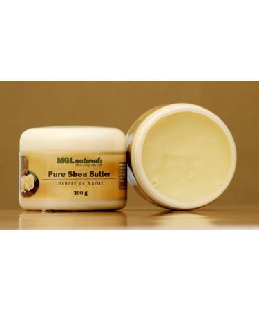 MGL Naturals Unrefined African Shea Butter Ivory whipped  100% Raw  Organic | Apple and honeysuckle scented. Moisturizing body and hair butter from Ghana. 11 oz / 300g - Buy Online on GoSupps.com