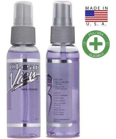 Clear View Premium AR-Coated Lens Cleaner Spray - Pack of 2 (2 Ounce) | Anti-Streak, Anti-Static Formula - Buy Online on GoSupps.com