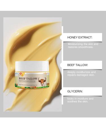  ZLHHRZJX Set of 6 moisturizing creams with beef honey - With beef tallow and raw honey - For the face - Soothes and intensely moisturizes the hair - Buy Online on GoSupps.com
