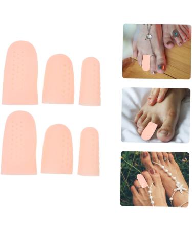Healifty 8 Pairs Silicone Toe Tubes Protector - Foot Protectors for Feet, Toe Orthotic Separator for Toe Valgus Relief - 6x3cm - Buy Online on GoSupps.com