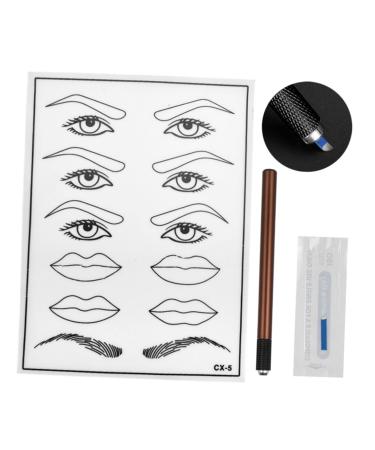 DRESSOOS Embroidery Kit Practice Skin Kit Suite Manual Pen Coffee