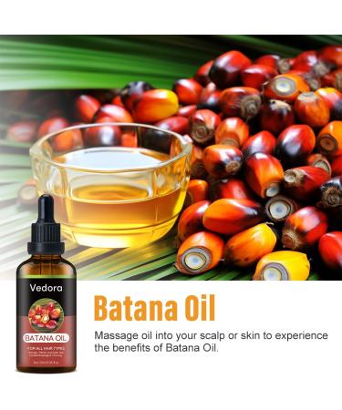 Vedora 100% Pure Batana Oil (3Pc) - Organic Hair Growth Treatment for Split Ends & Damaged Hair 30ml Each - Buy Online on GoSupps.com