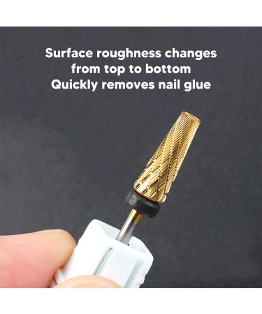 Nail Drill Bit Replacement Nail Gel Grinding Head Tungsten Steel Nail Grinding Head 2 Way Rotating for Nail Gel Cleaning Removal - Buy Online on GoSupps.com