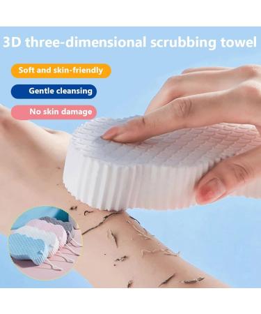 Super Soft Exfoliating Bath Sponge - Korean Skin Scrubber Exfoliator 3D Design (Blue & Gray) for Glowing Skin - International Shipping Available - Buy Online on GoSupps.com