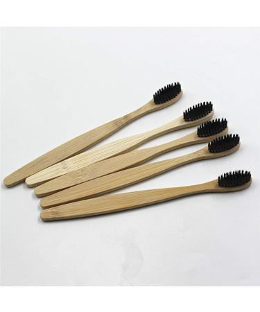 Magik 10-20Pcs Bamboo Toothbrush 100% Natural Organic Medium Bristle BPA-Free Bristles - 10 Pack Black - Buy Online on GoSupps.com