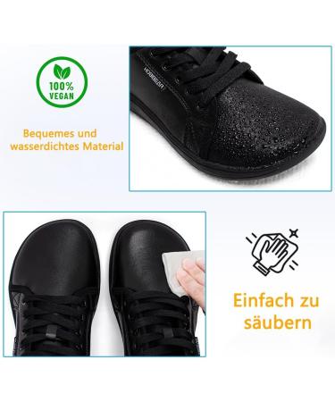 HobiBear Barefoot Shoes for Men & Women - Minimalist Leather Outdoor Trail Running Shoes Lightweight & Comfortable - Size 40 EU Far Black - Buy Online on GoSupps.com