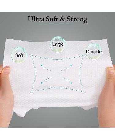 Disposable Cotton Face Towels for Cleansing and Skincare - Pack of 100 - Buy Online on GoSupps.com