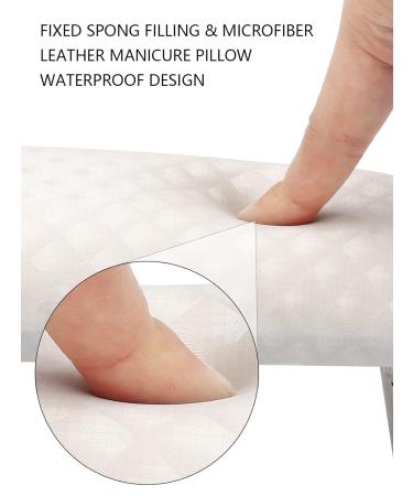 Nail Arm Rest Microfiber PU Leather Manicure Hand Pillow Cushion - 1 Pack White - Buy Online on GoSupps.com