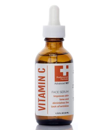 Advanced MD Vitamin C Brightening Face Serum - Diminish Age Spots & Lift Skin Tone - Concentrated Formula with Ferulic Acid & Antioxidants - Buy Online on GoSupps.com