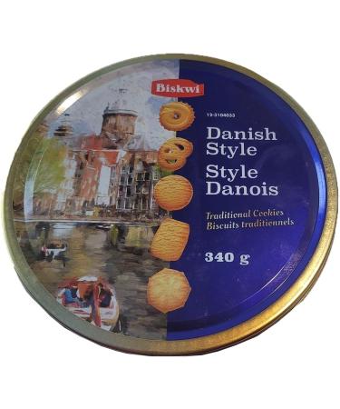 Authentic Danish Style Butter Cookies in Festive Tin - 340g | Rich Buttery Delight from Denmark For Holidays & Celebrations - Buy Online on GoSupps.com