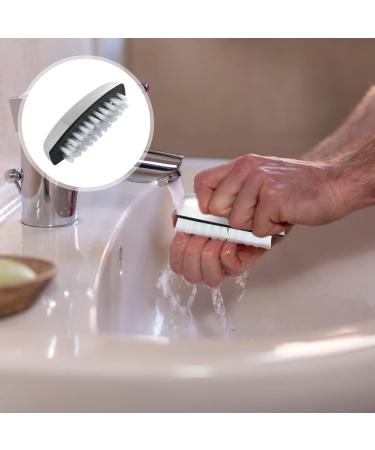 Beaupretty Art Toe and for Toes Wool Scrubbing Professional Pedicure Deep Manicure Silver Tool Nail Fingernail Cleaner Brush Steel Washing Finger Nylon Soap Cleaning Stainless Hand - Buy Online on GoSupps.com