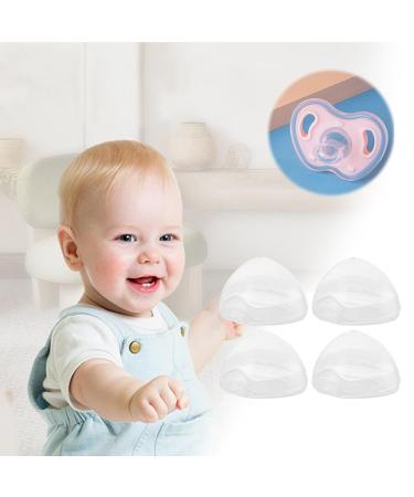Buy All Silicone Pacifiers | Two-Tone Liquid Silicone Baby Pacifiers for Sleeping & Play | Comfortable Clear One Size - Buy Online on GoSupps.com