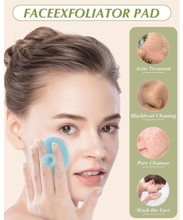 Set of 4 Silicone Facial Cleansing Brushes - Manual Pore Cleanser for Anti-Ageing - Sensitive Skin Suitable - Makeup Tool for All Skin Types (Colour Random) - Buy Online on GoSupps.com