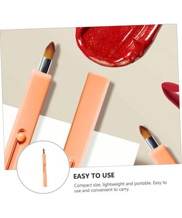 MAGICLULU 1pc Retractable Lip Brush Lip Applicator Retractable Lipstick Brush Portable Eye Shadow Flat Concealer Brush Eyeshadow Major Travel Plastic Smudge Stick - Buy Online on GoSupps.com