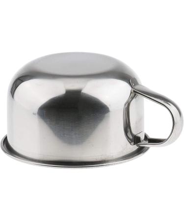 KANGIRU 8cm Metal Barber Shine Beard Soap Dish - Durable Stainless Steel Shaving Bowl for Men | Premium Shaving Mug & Brush Holder - Buy Online on GoSupps.com