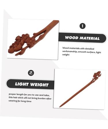 Didiseaon Peach Wood Hairpin Wooden Hair Stick Hair Bun Stick Women Hair Accessories Delicate Hair Chopsticks Hair Stick Chopsticks for Hair Women Hair Stick Long Hair Stick - Buy Online on GoSupps.com