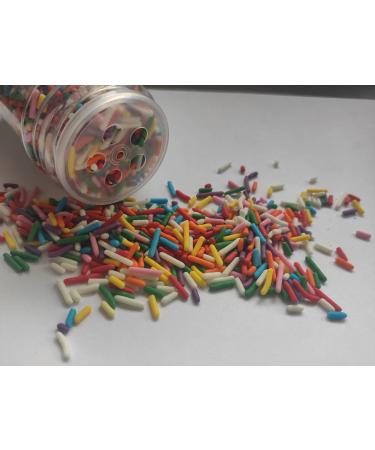 Edible Rainbow Jimmies Sugar Sprinkles | Cake & Cupcake Toppers | Cookie Decorations | Sweet Personalities Dessert Sprinkles for Daily Use - Buy Online on GoSupps.com