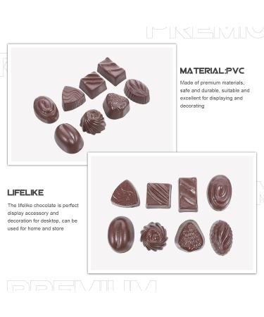 LALAFINA 8pcs Simulation Chocolate House Accessories for Home Realistic Chocolate Simulated Charms Candy Home Decor Fake Cookies Cupcake Desktop Decor Mini Pvc Child Chocolate Stick Taste 3.90X2.80X1.80CM 1 - Buy Online on GoSupps.com
