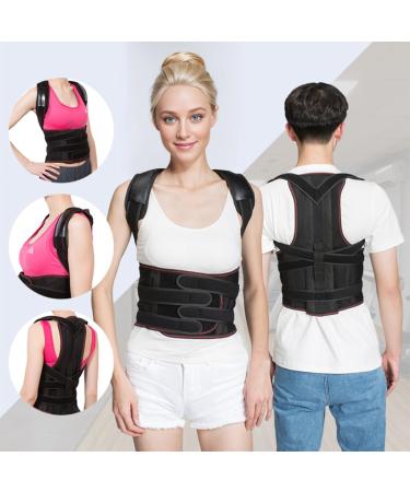 Posture Corrector for Men & Women | Back Brace & Neck Stretcher for Scoliosis | Breathable Mesh Back Support Belt - Medium Size - Buy Online on GoSupps.com