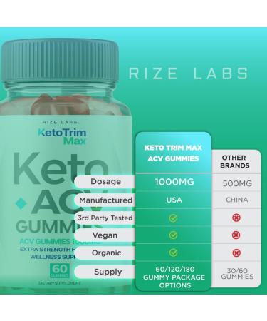 Keto Trim Max Gummies - Keto Trim Max ACV Gummies for Advanced Weight Loss KetoTrim Max Gummies with Apple Cider Vinegar Shark Supplement Tank Belly Fat Extra Strength Gomitas (60 Gummies) - Buy Online on GoSupps.com