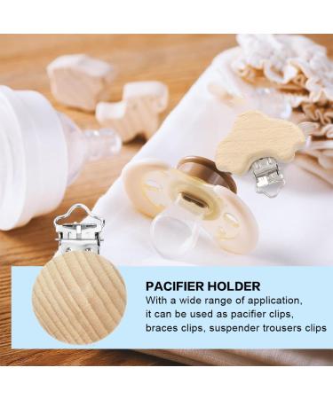 10 Eco-Friendly Natural Wood Pacifier Clips | Non-Toxic Dummy Clip Holders for Babies - Buy Online on GoSupps.com