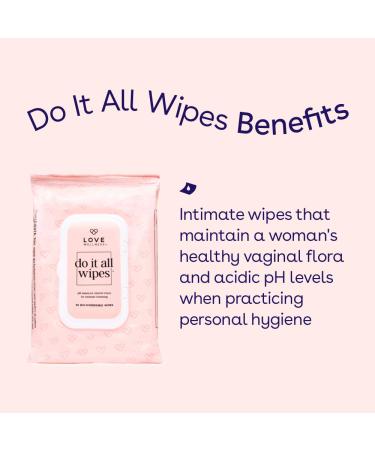 Love Wellness Do It All Wipes - OB/GYN Recommended Feminine Wipes | Maintain Vaginal Microbiome | 30 Wipes - On-the-Go Essential - Buy Online on GoSupps.com