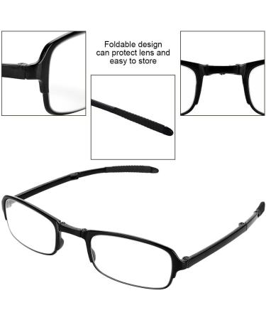 Portable Unisex Reading Glasses - Foldable Ultra-Thin Black Presbyopia Glasses | Stylish Anti Blue Ray Computer Readers (2.5) - Buy Online on GoSupps.com
