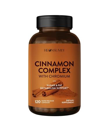 HEONSUMLY Cinnamon Supplements 625 mg Cinnamon Extract 120 Capsules