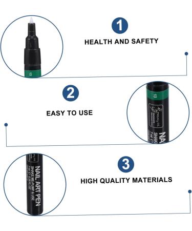 Beatifufu 1pc DIY Nail Polish Pen Nail Tool Manicure Painting Pen Nail Painting Tools Manicure Tool Nail Implements Manicure Drawing Pen Nail Art DIY Tool Manicure Pen Nail Gel Polish Liquid - Buy Online on GoSupps.com