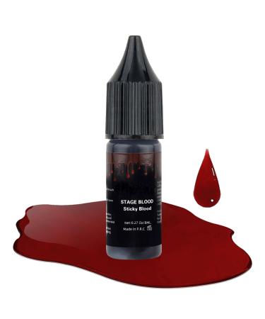 Mysense Dripping Stage Fake Blood Washable(0.27 oz) Edible Realistic Effect Sticky Fake Blood Makeup for Eyes Drips Teeths Mouth Nose Bleeds Halloween Cosplay SFX Zombie Vampire Dark dripping blood dark 8ml - Buy Online on GoSupps.com