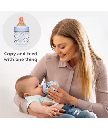 Nouri Glass Baby Bottle 3 oz Purple - Silicone Sleeve for Newborns | Closer to Breastfeeding | Infant Feeding Solution - Buy Online on GoSupps.com