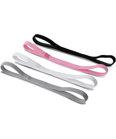 Shop Aster Thick Anti-Slip Elastic Sports Headbands - Yoga Hair Bands in Black White Pink & Gray | Perfect for Exercise & Welding - Buy Online on GoSupps.com