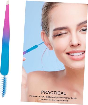 VINTORKY Stainless Steel Eyebrow Tweezers Eyebrow Clips Tweezers for Women Eyebrow Tools Beauty Accessories Travel Eyebrow Clamp Beauty Tool Women Eyebrow Clip Eyebrow Tweezer with Brush - Buy Online on GoSupps.com
