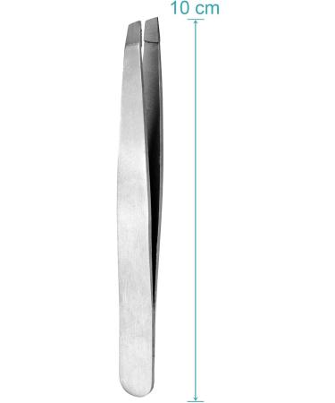 May 2x Eyebrow Tweezers Set - Slanted Stainless Steel Hair Plucking & Cosmetic Tweezers - Perfect for Precision Grooming - Buy Online on GoSupps.com