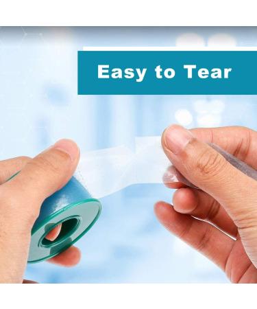 LotFancy Medical Silicone Tape - Waterproof Adhesive Surgical Tape for Sensitive Skin - 2 Rolls, 15.5 Yds - First Aid, Wound Care, Surgery - Soft Skin Tape (Pack of 1) - Buy Online on GoSupps.com