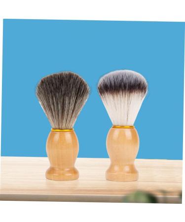 Frcolor Professional Wooden Razor Brush - 2-St Hair Cutting & Shaving Brush for Men | Hair Removal & Cleaning Tool Gift - Buy Online on GoSupps.com