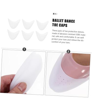 Toe Protector High Heel Pads - Gel Cushion Inserts for Ballet & Dance - 3 Pairs White Shoe Heel Protectors - Buy Online on GoSupps.com