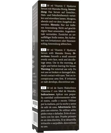 Dr AS Severin Dr Severin Manuka vitamin C hyaluron serum I with Manuka from New Zealand I antiwrinkle boost I high skin tolerance I day and night care for all skin types I Brightening effect I 50 ml - Buy Online on GoSupps.com