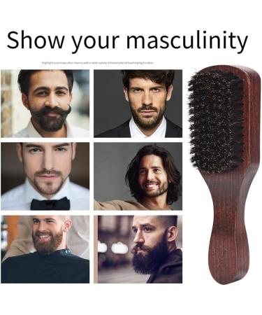 Dewedrt 1pcs Hair Funnel Wooden Shaving Brush the Face Baby Beard Brush Easy Install Easy to Use Brown - Buy Online on GoSupps.com