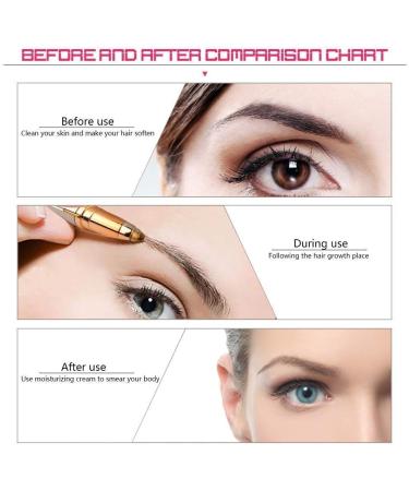 Painless Eyebrow Trimmer Facial Hair Remover For Women Elisabeh Eyebrow Hair Remover Portable Electric Brows Facial Hair Razor Rose Gold Battery Not Included - Buy Online on GoSupps.com