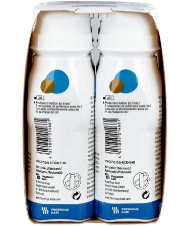 Fresenius Kabi Fresubin Protein Energy Drink Cappuccino - 4 x 200 ml Bottle Pack | High Protein Nutritional Supplement for Weight Management - International Shipping Available - Buy Online on GoSupps.com